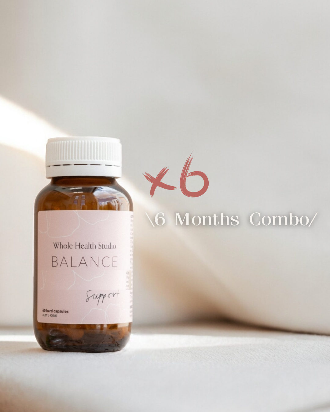 Whole Health Studio【回購優惠/3年或以上經痛情況可選6個月combo】Whole Health Studio Balance Support (6樽X 60粒)