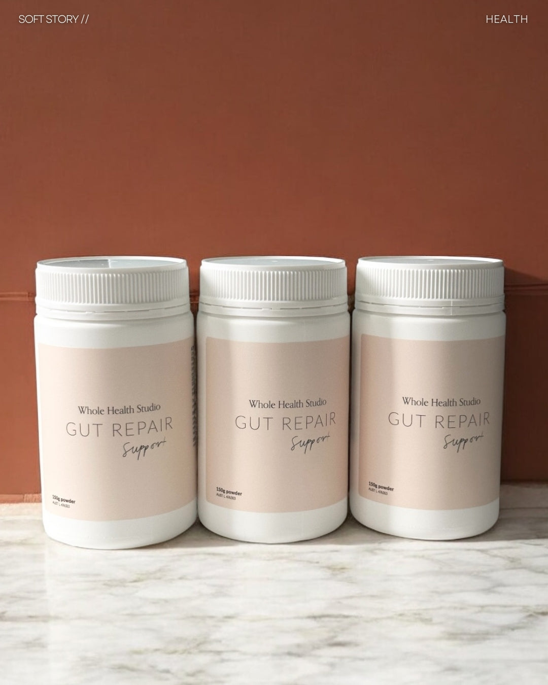 Whole Health Studio【腸道reset第二步/長期修復&腸道日常保養!】Gut Repair Support 草本益菌腸道修護粉 150g