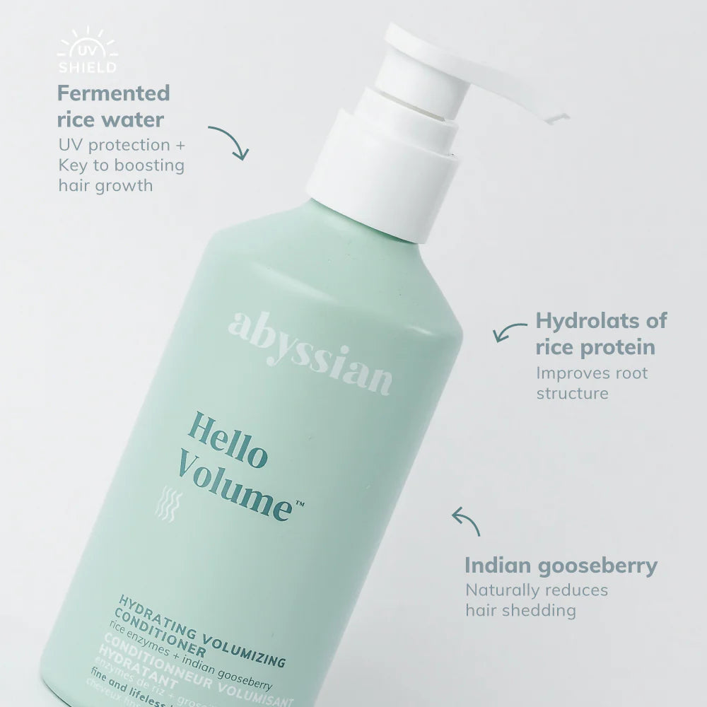 Abyssian Hydrating Volumizing Shampoo & Hydrating Volumizing Conditioner 1+1 Set 防脫豐盈、零扁塌! (各500ml) 鋸棕櫚防脫豐盈洗護套裝𖤐