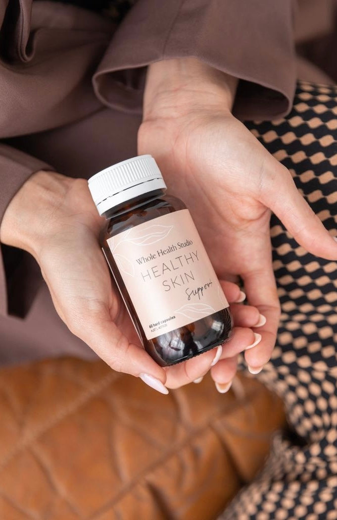 Whole Health Studio【濕敏、痤瘡肌ok!男女適用!】天然草本去痘去印美肌丸 (60粒) Healthy Skin Support