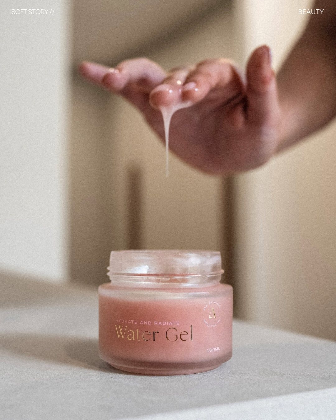 【🏆屢獲殊榮：改善乾燥粗糙、淡化色素沉澱、安撫敏弱肌】澳洲木槿花櫻桃草莓保濕水凝啫喱/面膜 AYA Hydrate and  Radiate Water Gel 100ml