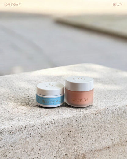 【組合優惠🏆屢獲殊榮：澳洲頂級原料 平衡油水平衡、緩解肌膚炎症、改善乾燥粗糙、淡化色素沉澱】澳洲超級食物亮膚粉藍泥面膜 & 澳洲木槿花櫻桃草莓保濕水凝啫喱／面膜 各100ml