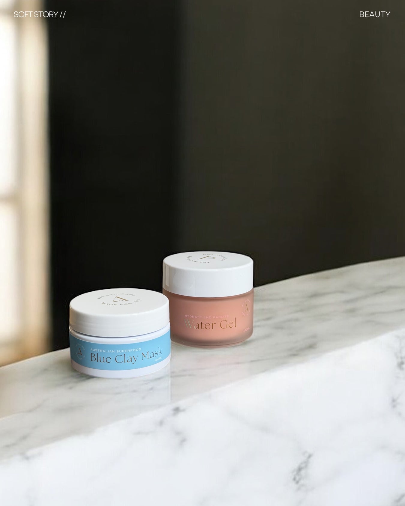 【組合優惠🏆屢獲殊榮：澳洲頂級原料 平衡油水平衡、緩解肌膚炎症、改善乾燥粗糙、淡化色素沉澱】澳洲超級食物亮膚粉藍泥面膜 & 澳洲木槿花櫻桃草莓保濕水凝啫喱／面膜 各100ml