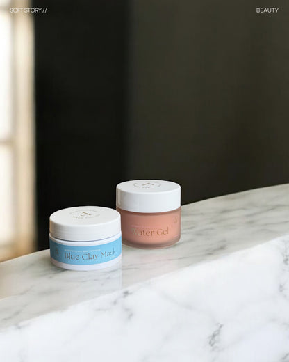 【組合優惠🏆屢獲殊榮：澳洲頂級原料 平衡油水平衡、緩解肌膚炎症、改善乾燥粗糙、淡化色素沉澱】澳洲超級食物亮膚粉藍泥面膜 & 澳洲木槿花櫻桃草莓保濕水凝啫喱／面膜 各100ml