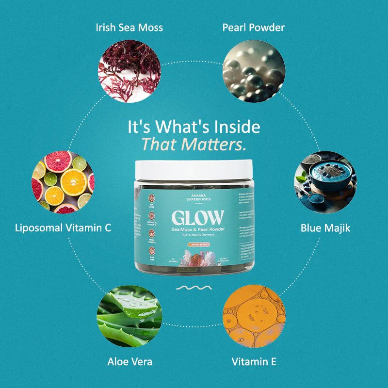 有機愛爾蘭海藻GLOW透光美肌糖【珍珠粉及有機蘆薈添加！100%天然】Skin and beauty Gummies [ easy get 美白光澤肌♡]