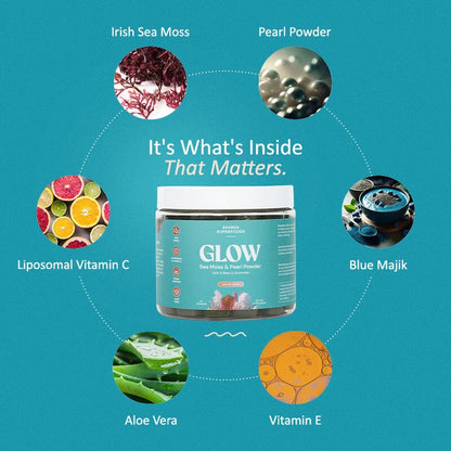 有機愛爾蘭海藻GLOW透光美肌糖【珍珠粉及有機蘆薈添加！100%天然】Skin and beauty Gummies [ easy get 美白光澤肌♡]